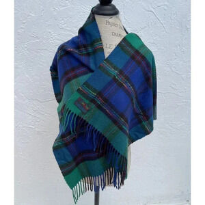 Cashmink V Fraas Unisex Plaid Pattern Scarf Multicolor Sz 14"x34"